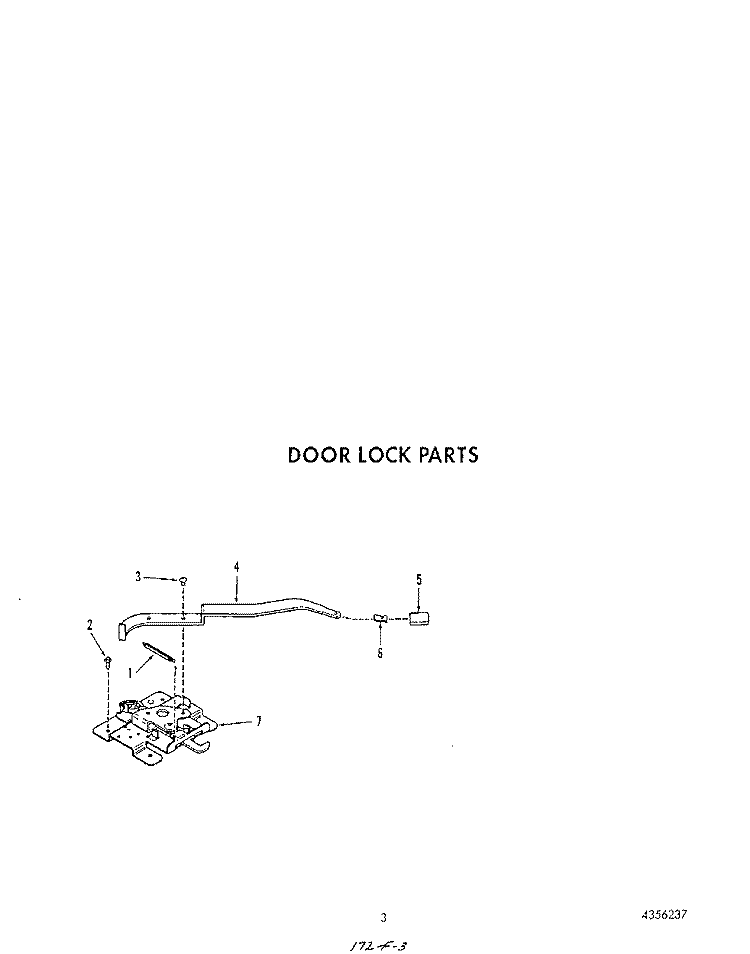 DOOR LOCK Diagram and Parts List for B9458B4  Roper Wall Oven