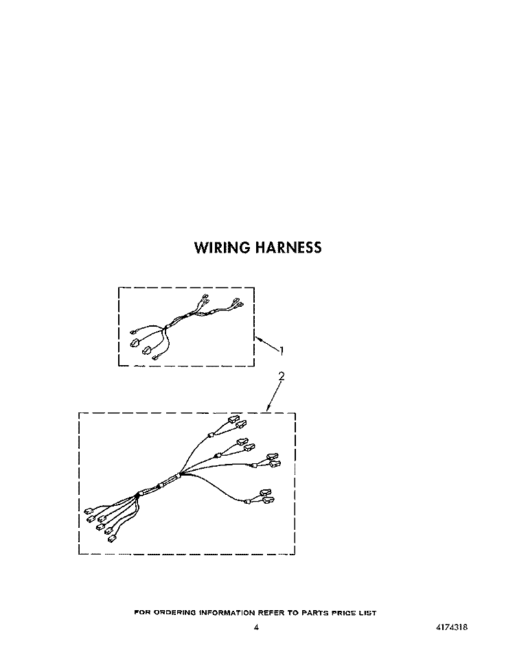 WIRING HARNESS Diagram and Parts List for KGCT305ABL0  KitchenAid Cooktop
