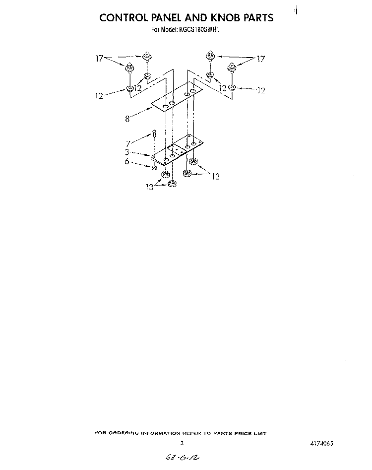 SECTION Diagram and Parts List for KGCS160SWH1  KitchenAid Cooktop