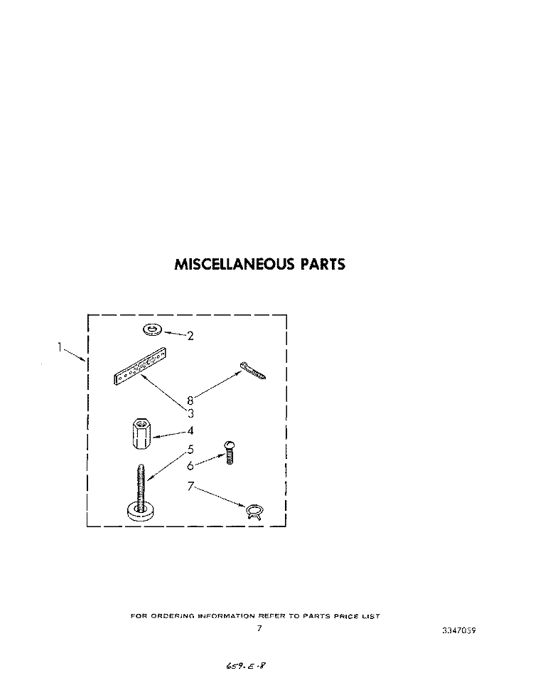 MISCELLANEOUS Diagram and Parts List for LA7899XPW3  Whirlpool Washer