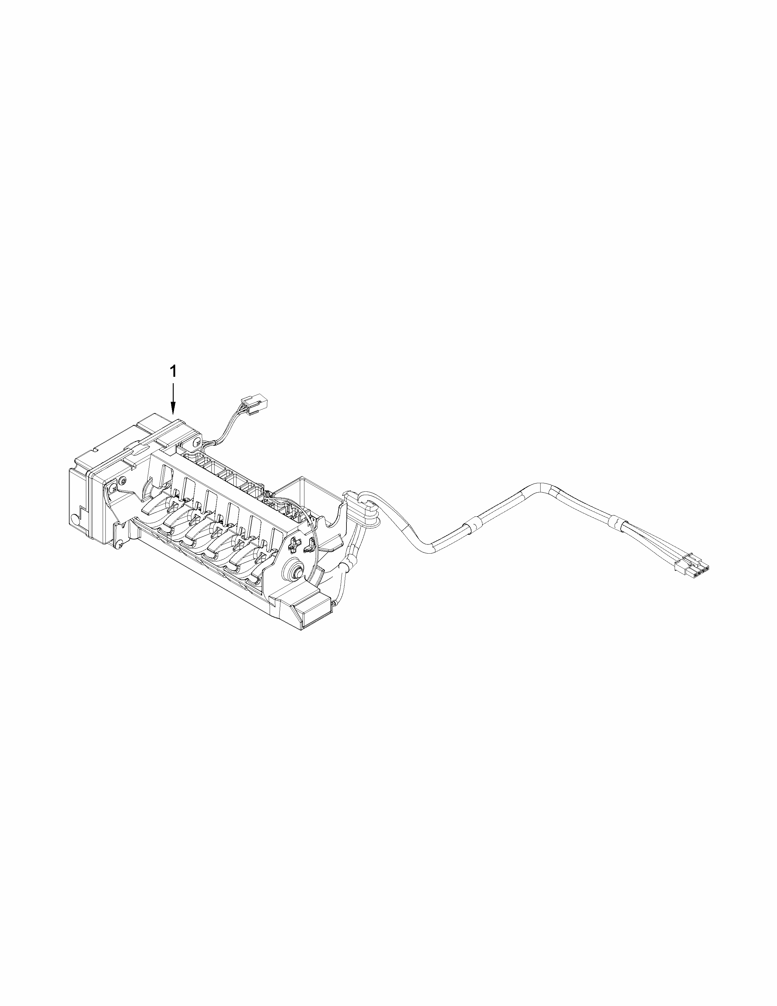 Icemaker Parts Diagram and Parts List for IX7DDEXDSM02  Whirlpool Refrigerator