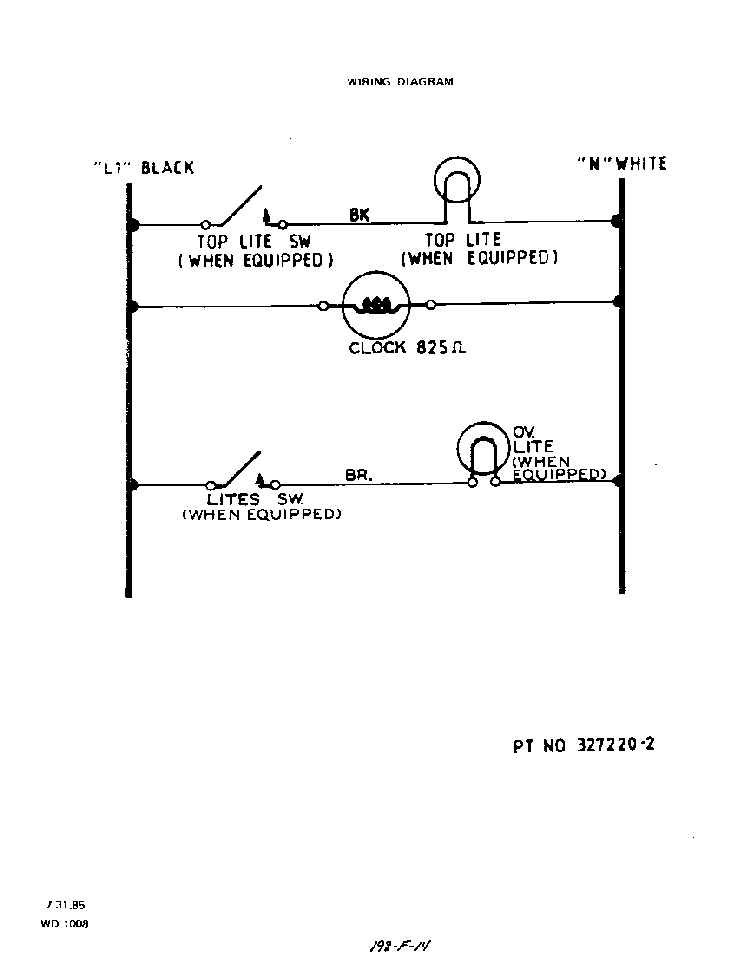Wiring Diagram Diagram and Parts List for F6508*0  Roper Range