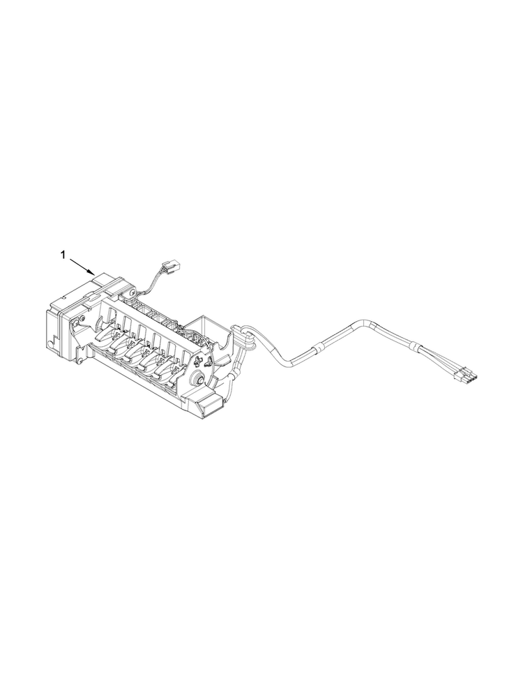 Icemaker Parts Diagram and Parts List for WRF989SDAF01  Whirlpool Refrigerator