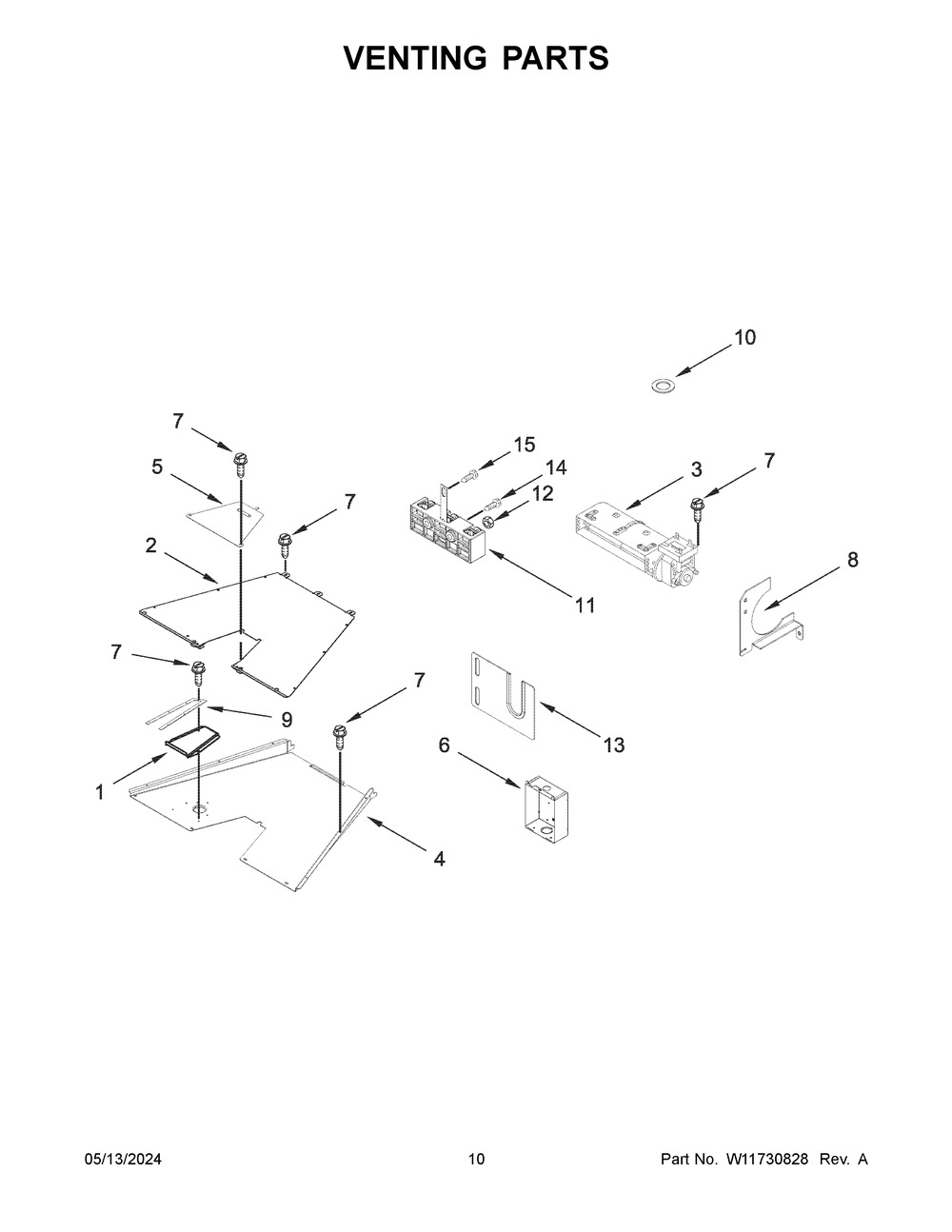Venting Parts Diagram and Parts List for KFDC500JSS03  KitchenAid Range