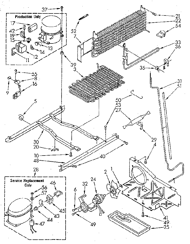 Unit Diagram and Parts List for ET20NKXSN10  Whirlpool Refrigerator