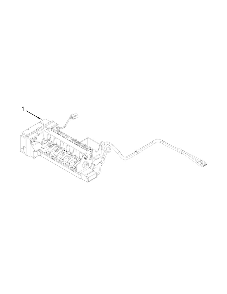 Icemaker Parts Diagram and Parts List for KFIS29BBBL01  KitchenAid Refrigerator