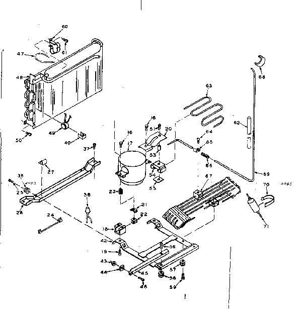 Refrigerator Unit Parts Diagram and Parts List for 106U18GIML  Kenmore Refrigerator