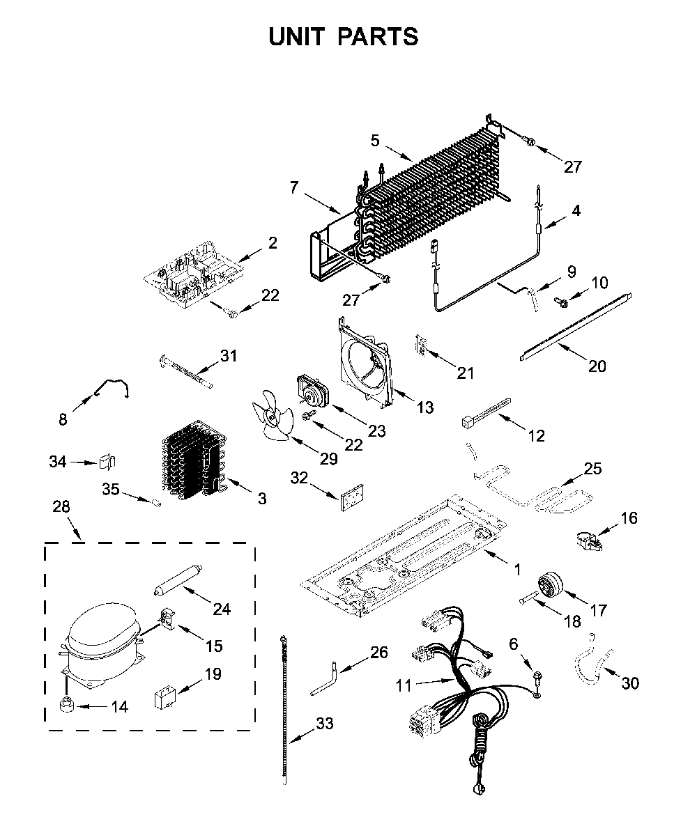 Unit parts Diagram and Parts List for WRT318FZDM06  Whirlpool Refrigerator