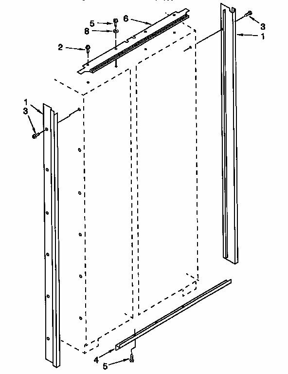 Cabinet Trim Diagram and Parts List for 106KSSS36QDW05  KitchenAid Refrigerator