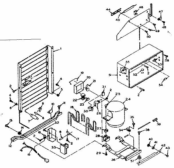 Unit Parts Diagram and Parts List for 106T14FL  Kenmore Refrigerator