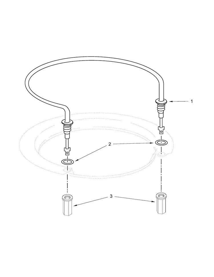 Heater Parts Diagram and Parts List for WDT790SAYW3  Whirlpool Dishwasher