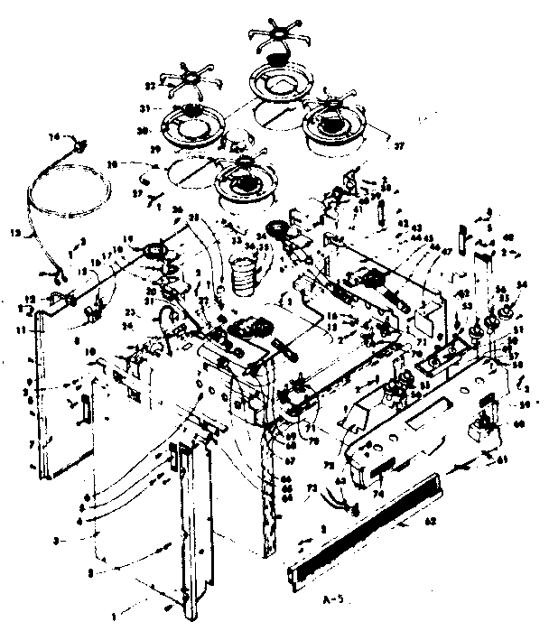 Top Section And Outer Body Diagram and Parts List for 1553567390  Kenmore Range