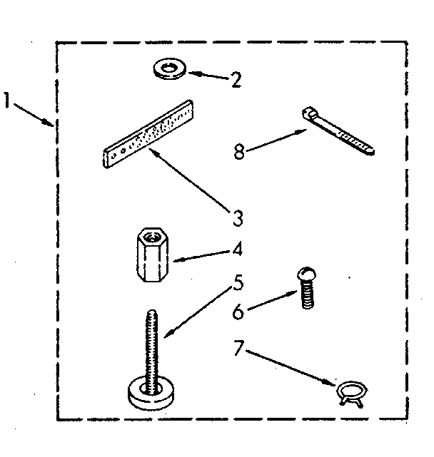 Miscellaneous Diagram and Parts List for LA5300XSN0  Whirlpool Washer