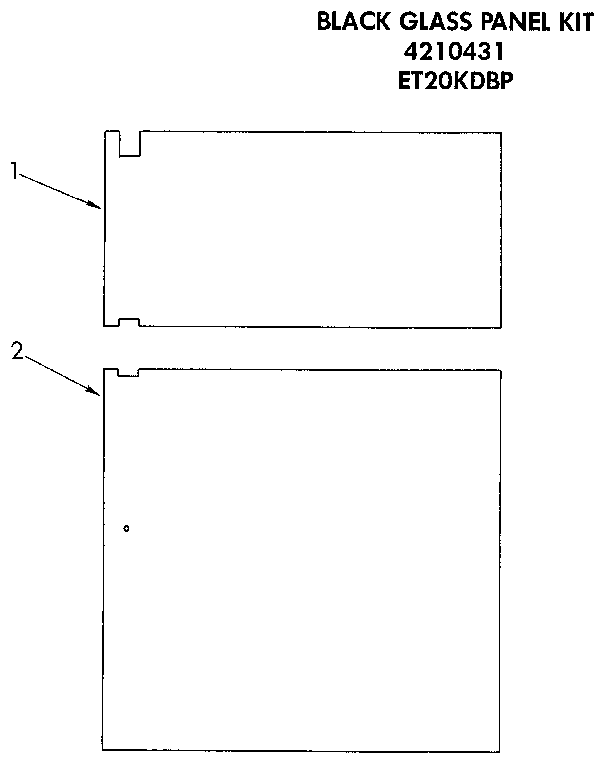 Door Panel Kit Diagram and Parts List for 4210431  Whirlpool Refrigerator