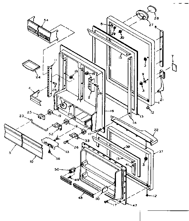 Door Parts Diagram and Parts List for 106W18GL1  Kenmore Refrigerator