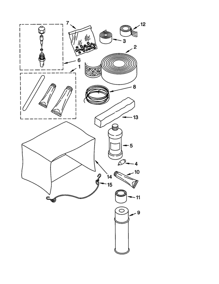 Optional Parts Diagram and Parts List for ACM25XJ0  Whirlpool Air Conditioner