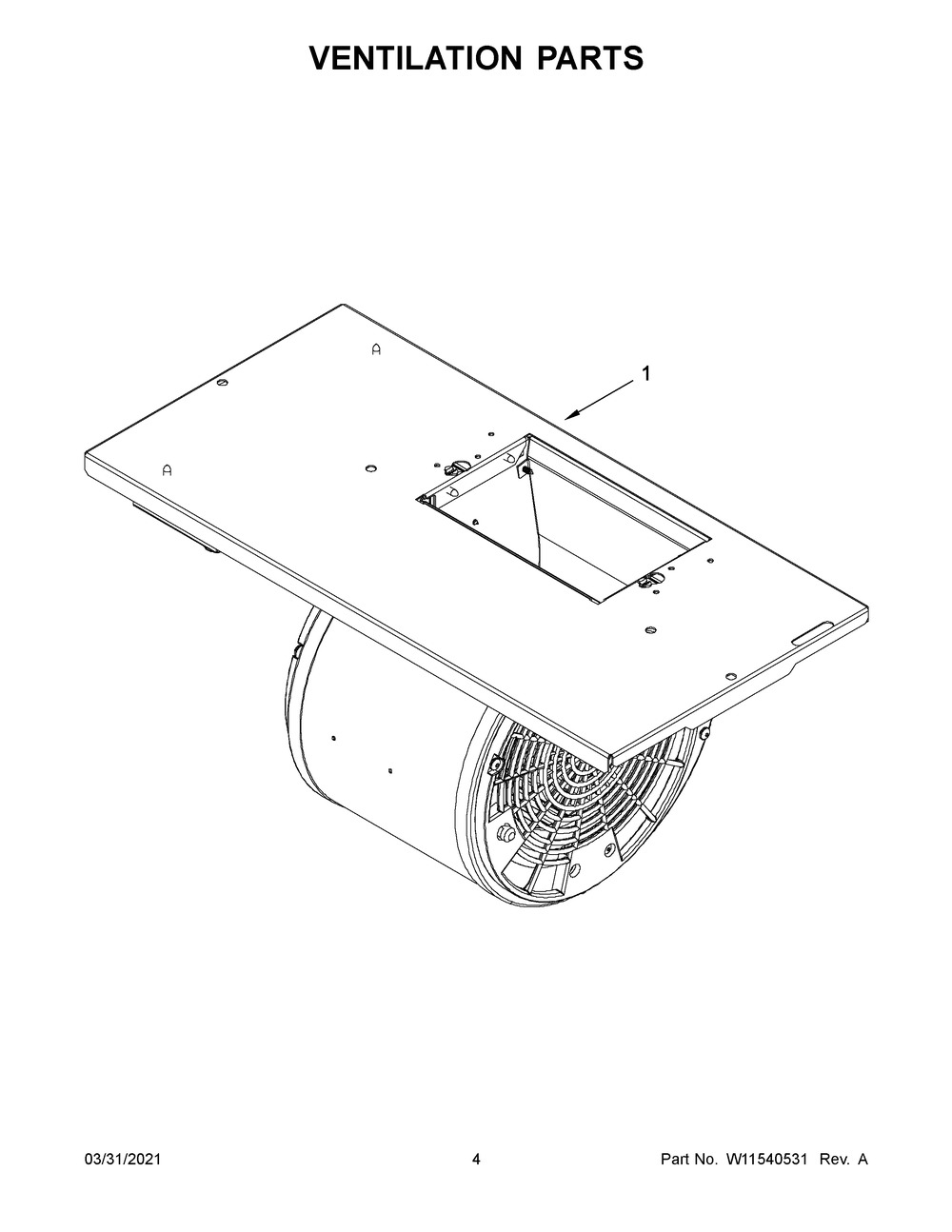 Ventilation Parts Diagram and Parts List for JXW9030HP2  Whirlpool Range Hood