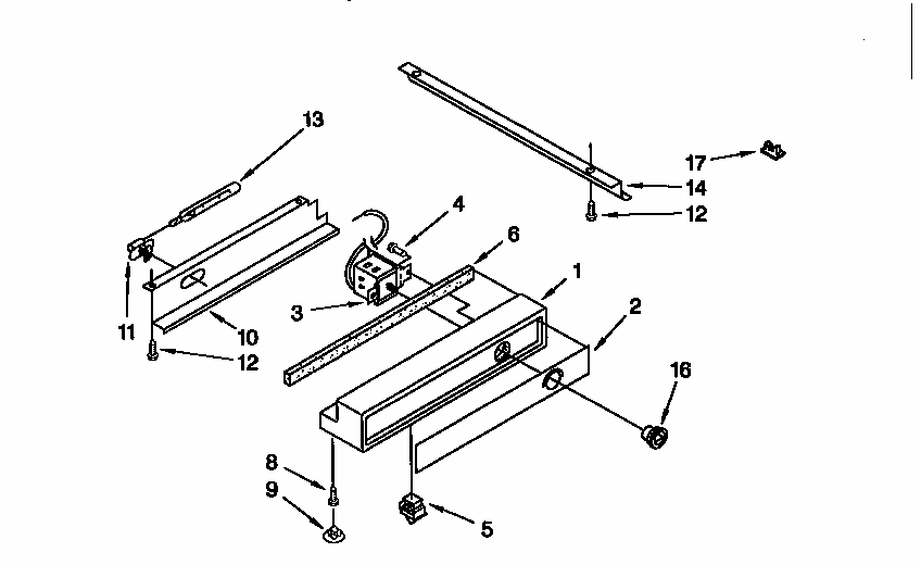 Freezer Control Panel Diagram and Parts List for 106KSSS36QDW05  KitchenAid Refrigerator