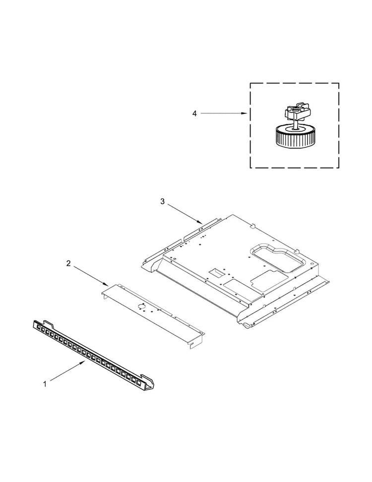 Top Venting Parts Diagram and Parts List for KMBS104EBL00  KitchenAid Microwave