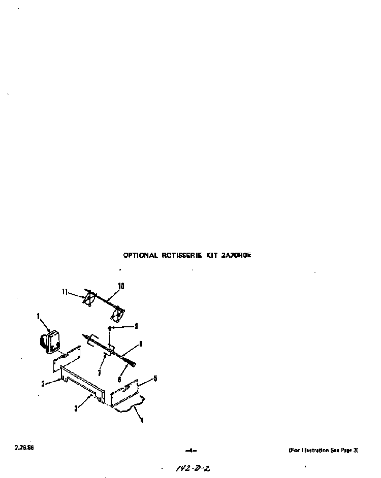 ^rotisserie Diagram and Parts List for 2144*0F  Roper Range