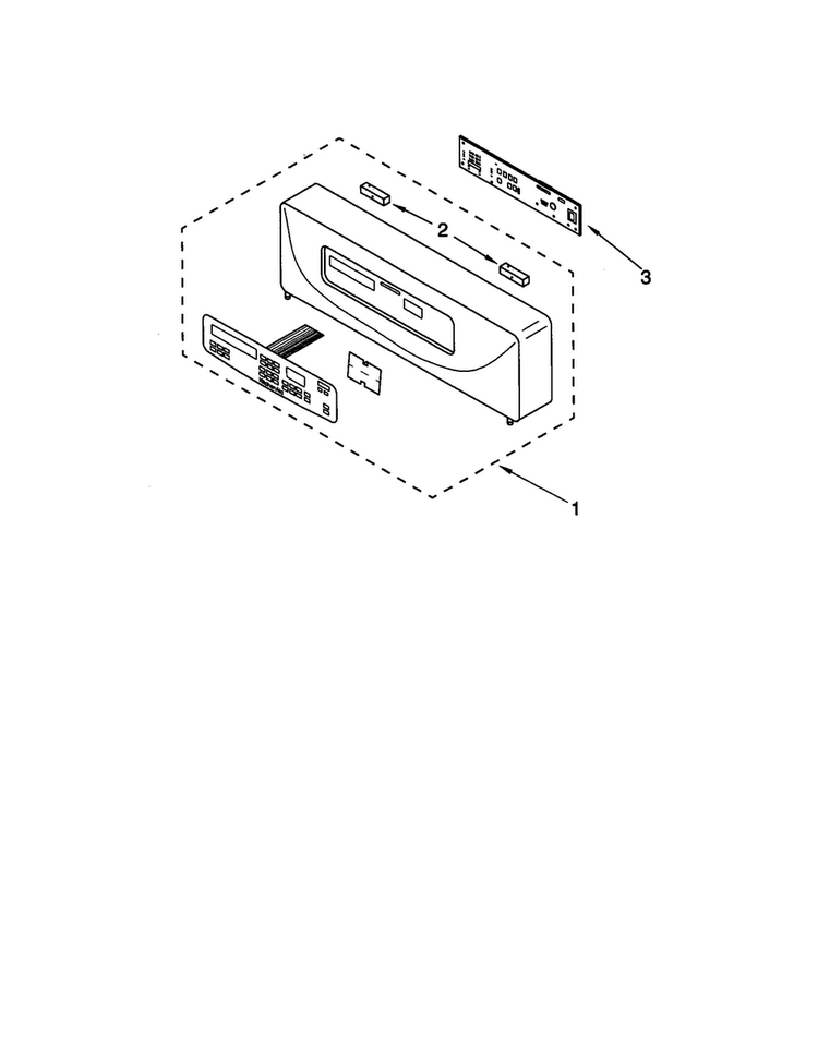 Control Panel Diagram and Parts List for KEBS107DBAL7  KitchenAid Wall Oven