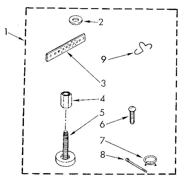 Miscellaneous Diagram and Parts List for LA5300XSN2  Whirlpool Washer