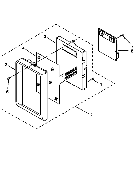 Control Panel Diagram and Parts List for MH7110XBQ8  Whirlpool Microwave