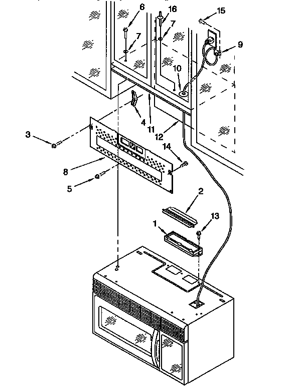 Installation Diagram and Parts List for MH7116XBB6  Whirlpool Microwave