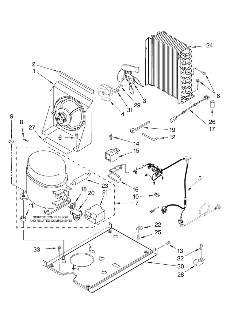Unit Parts, Optional Parts Diagram and Parts List for KUIS15NRTB0  KitchenAid Ice Maker