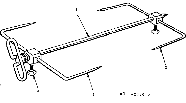Accessory/ Rotisserie Kit Diagram and Parts List for 1552399-2  Kenmore Range