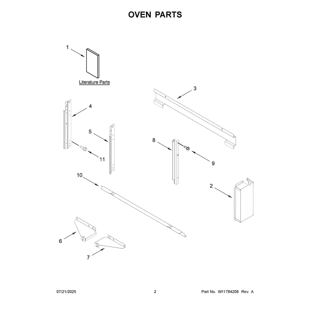 Oven Parts Diagram and Parts List for KMBS730SBE00  KitchenAid Microwave