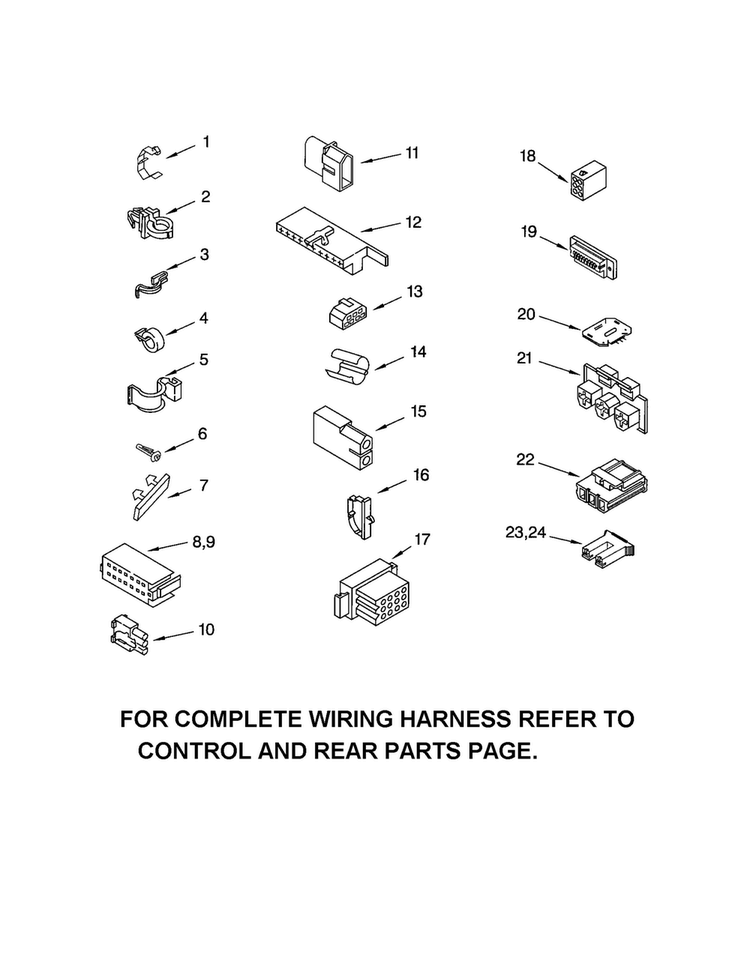 Wiring Harness Diagram and Parts List for LSQ9565MQ0  Whirlpool Washer