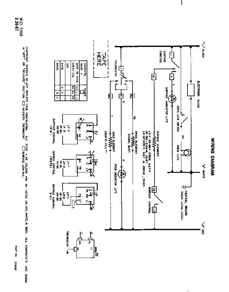 Wiring Diagram Diagram and Parts List for D5757*0  Roper Range