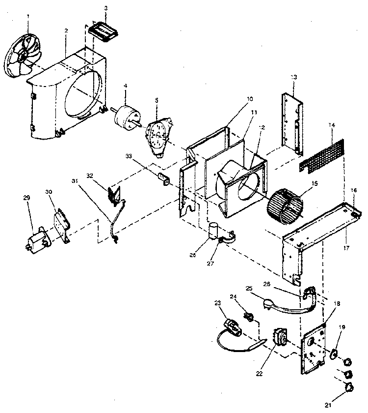 Air Flow And Control Diagram and Parts List for 4848701230  Kenmore Air Conditioner