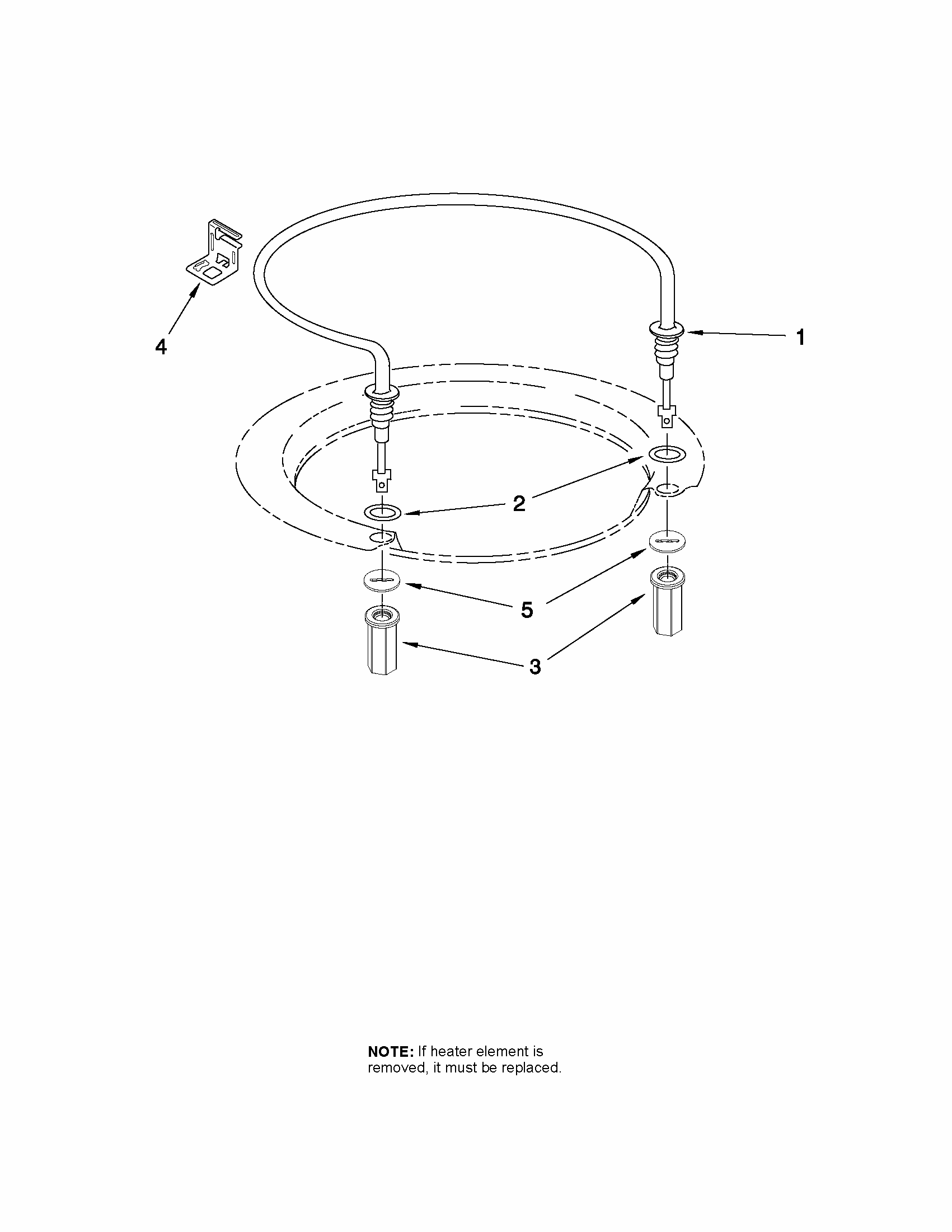 Heater Parts Diagram and Parts List for 66515023K112  Kenmore Dishwasher