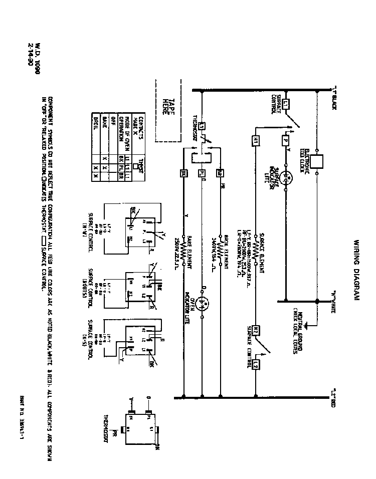 Wiring Diagram Diagram and Parts List for F5357*0  Roper Range