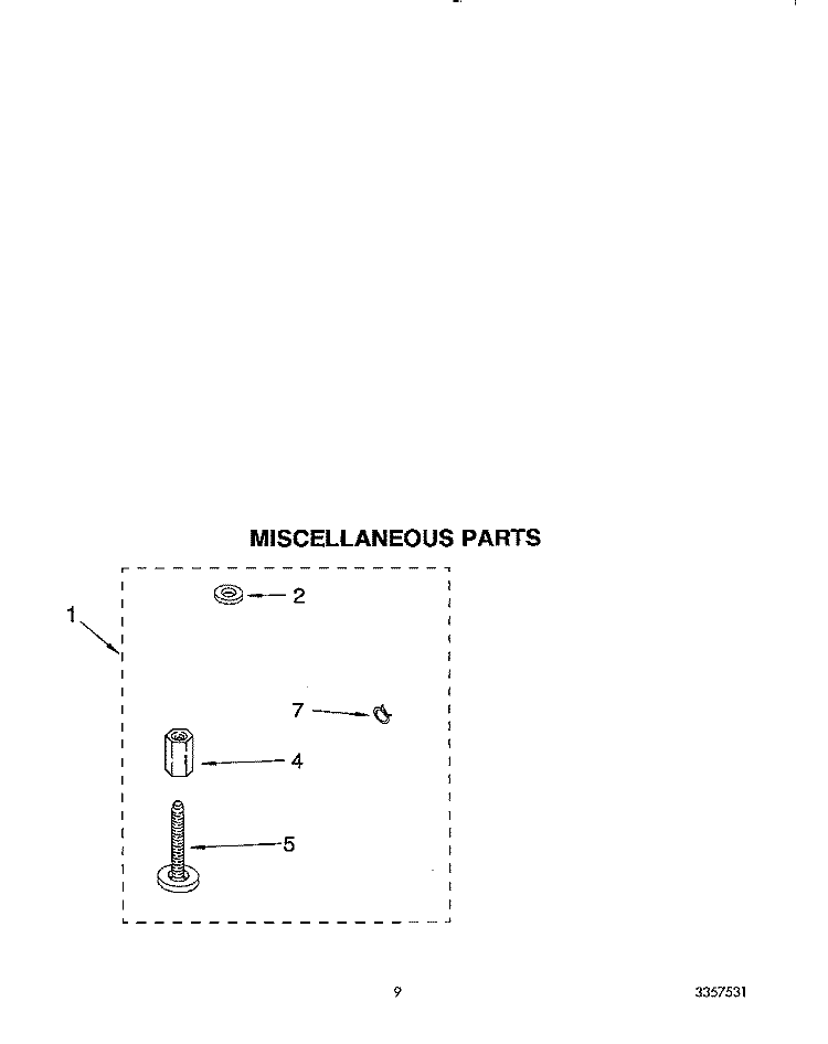 MISCELLANEOUS Diagram and Parts List for KAWE460WAL3  KitchenAid Washer
