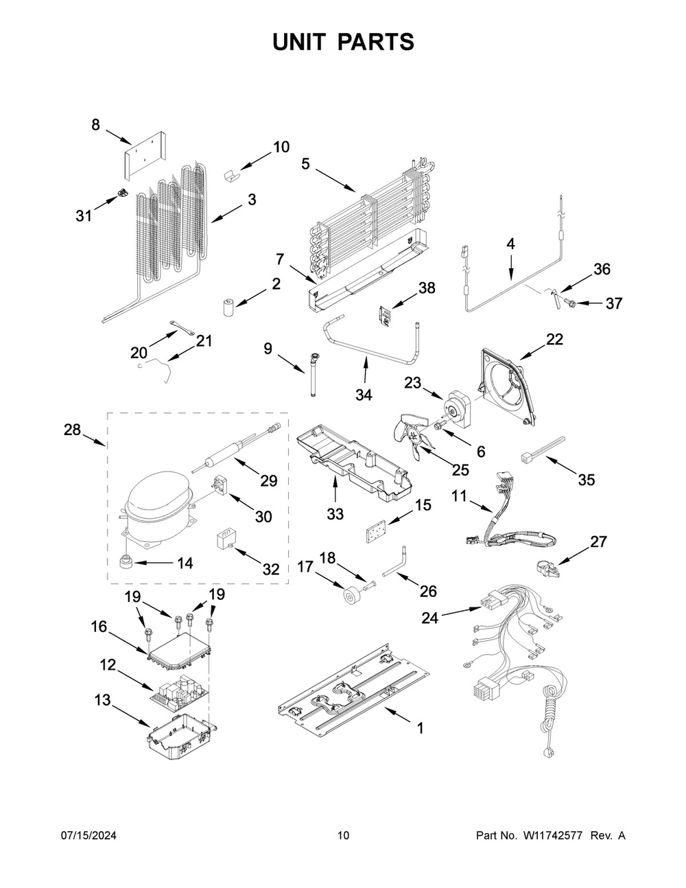 06 - Unit Parts Diagram and Parts List for WRF560SEHZ05  Whirlpool Refrigerator