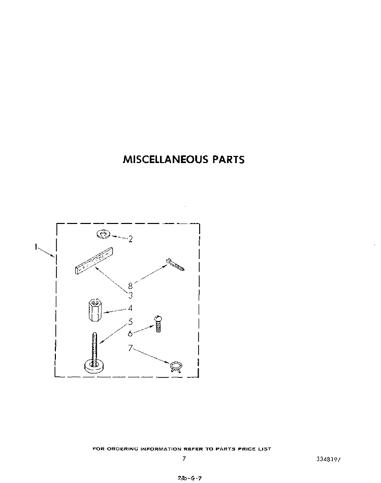 MISCELLANEOUS Diagram and Parts List for LA6055XSW1  Whirlpool Washer