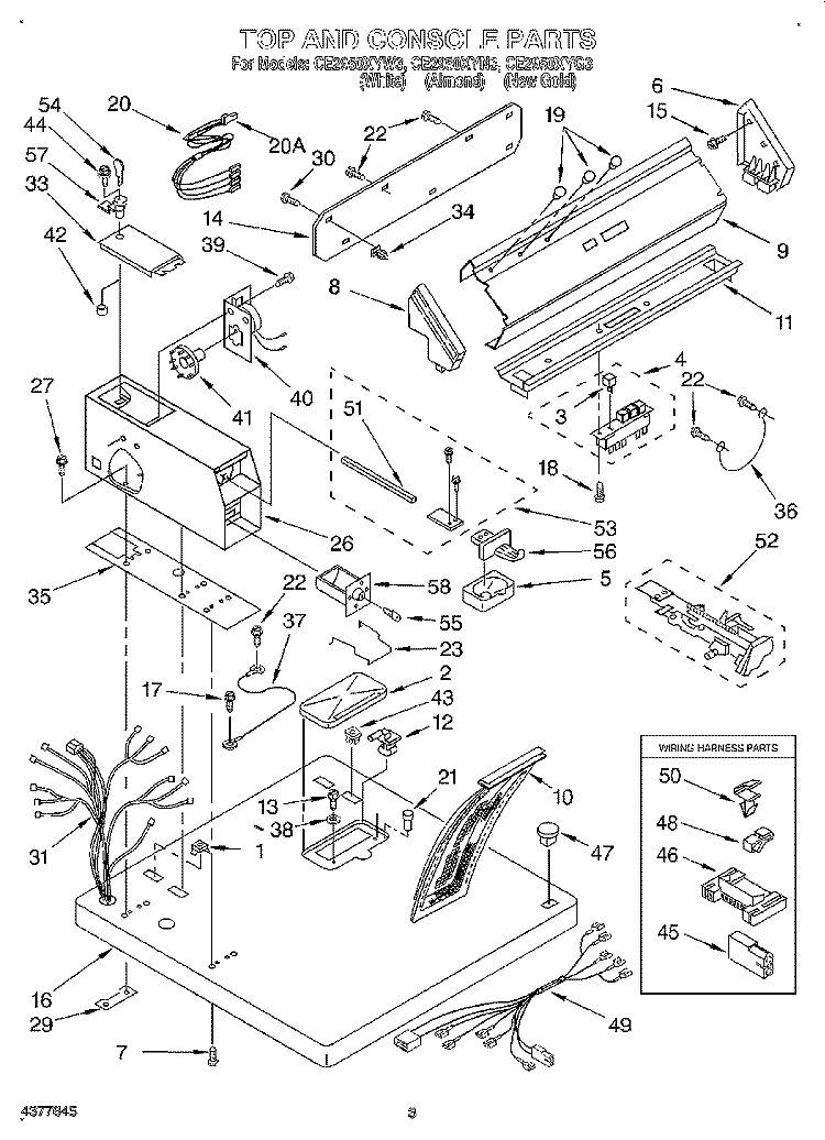 SECTION Diagram and Parts List for CE2950XYN3  Whirlpool Dryer