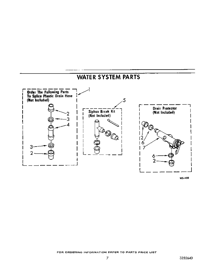 WATER SYSTEM Diagram and Parts List for LA6040XTF1  Whirlpool Washer
