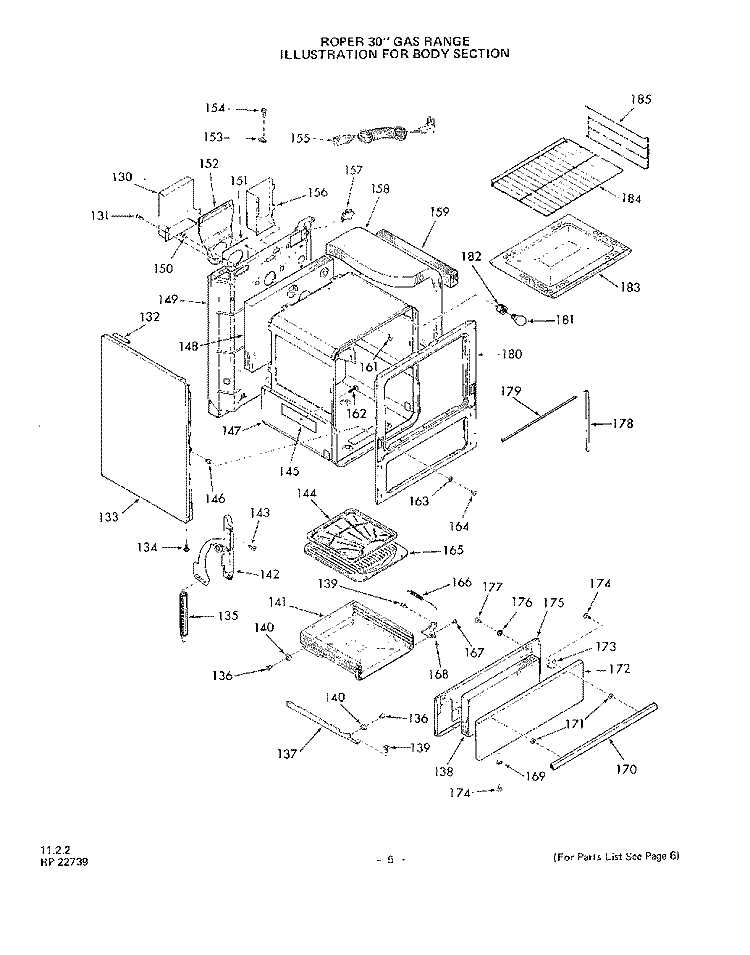 OVEN DOOR Diagram and Parts List for 1303^0A  Whirlpool Range