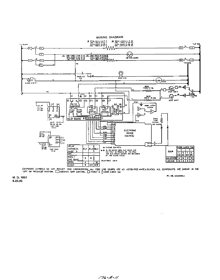 WIRING DIAGRAM Diagram and Parts List for 2492L0A  Roper Range