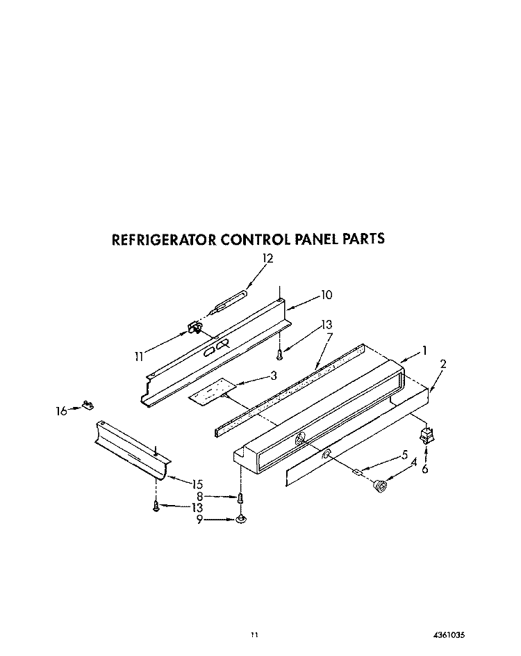 REFRIGERATOR CONTROL PANEL Diagram and Parts List for KSSS48MWX00  KitchenAid Refrigerator