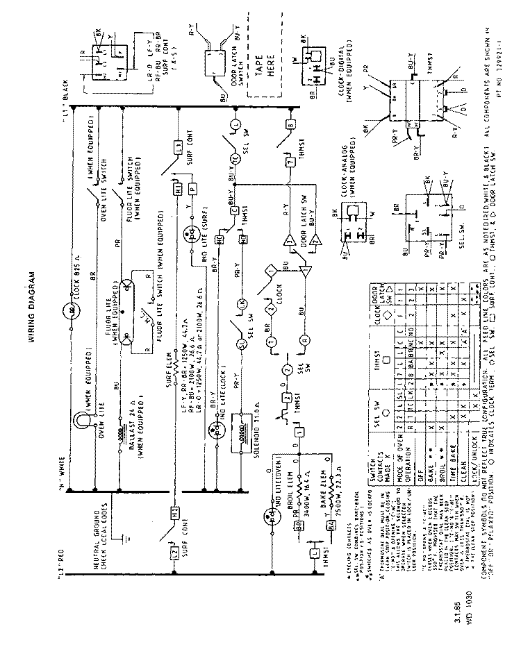 SECTION Diagram and Parts List for 2376W0A  Roper Range