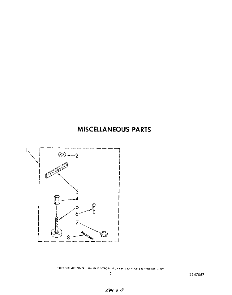 MISCELLANEOUS Diagram and Parts List for LA5311XPW4  Whirlpool Washer