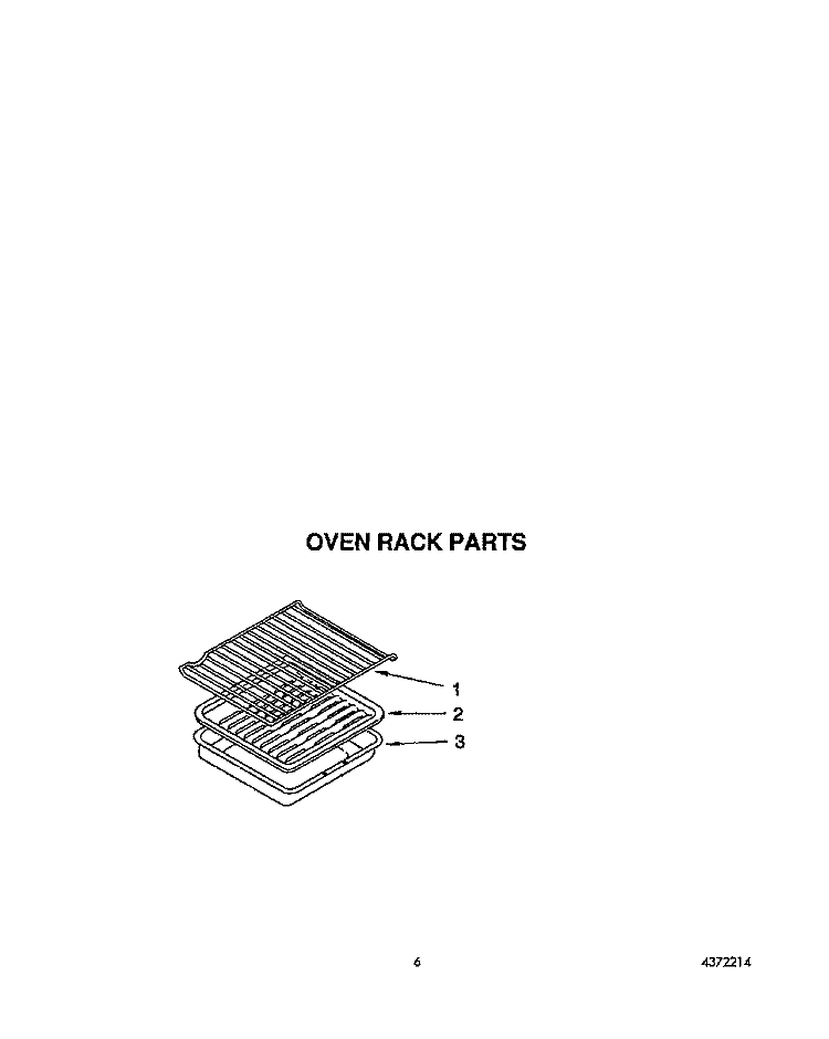 OVEN RACK, LITERATURE Diagram and Parts List for SF367PEYB2  Whirlpool Range