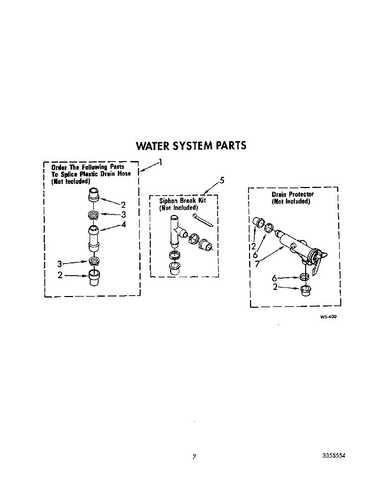 WATER SYSTEM Diagram and Parts List for LA5500XTG1  Whirlpool Washer