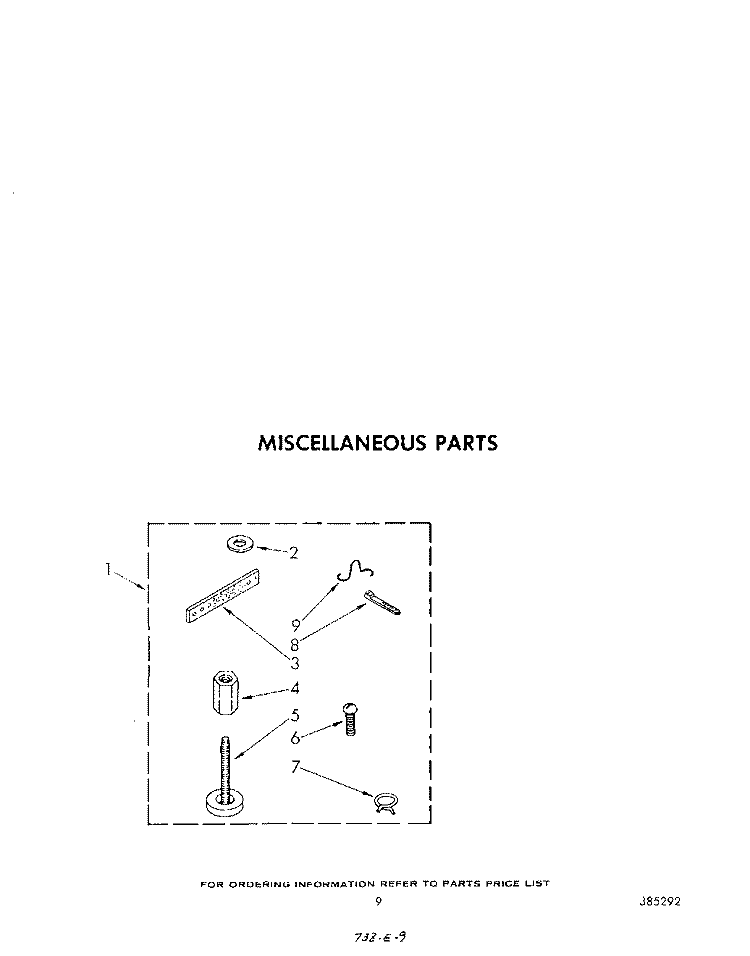 MISCELLANEOUS Diagram and Parts List for CA2751XSW0  Whirlpool Washer