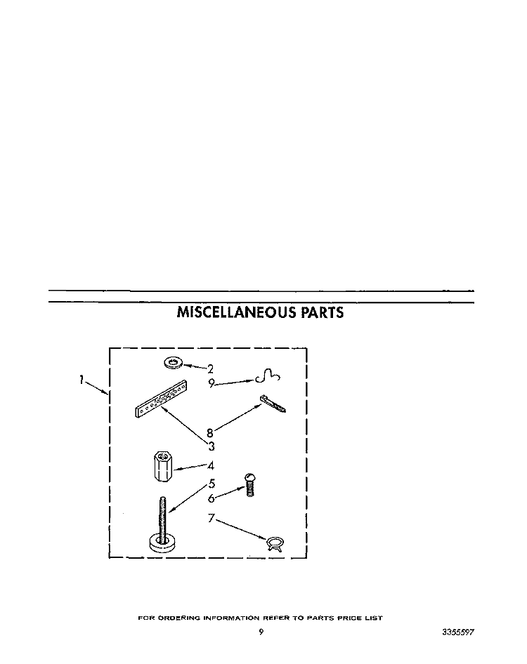 MISCELLANEOUS Diagram and Parts List for KAWE460WAL1  KitchenAid Washer